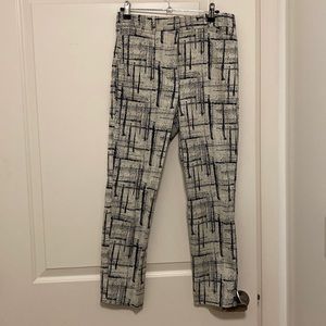 Mm la fleur white and blue pants size 2